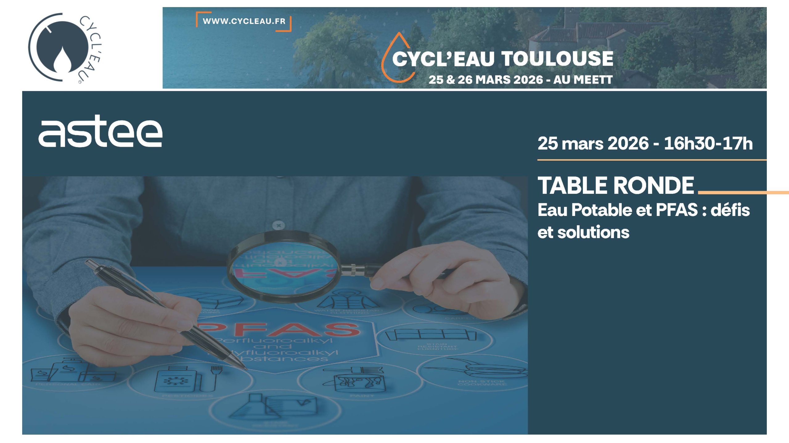Astee x CYCL'EAU - Table ronde Eau potable et PFAS : Défis et solutions